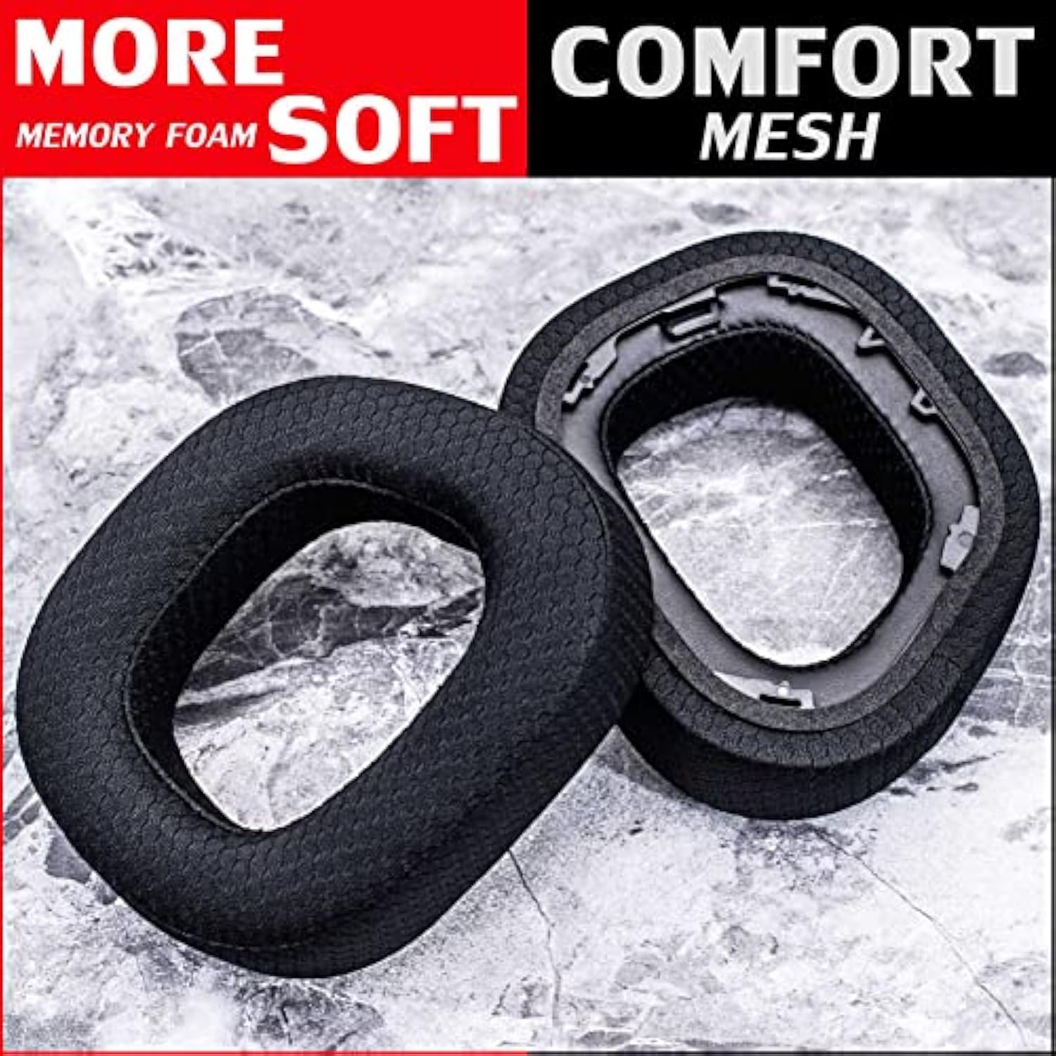 Hs80 Ear Pads Compatible With Hs80 Headset I Thicker Enhanced Memory Foam - More Breathable Mesh