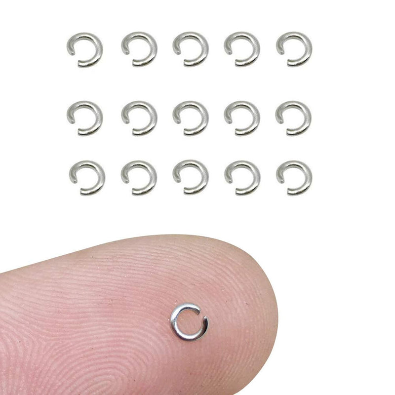 2000 Pcs Very Small 0.5X3Mm Stainless Steel Split Rings Open Jump Ring Connect