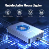 Undetectable Mouse Jiggler, Mechanical Mouse Mover with Power Adapter & ON/Off Switch, Mouse Clicker Mouse Shaker for Computer, Laptop, Keep PC Active, No Software, Driver-Free, Ultra-Silent,Automatic