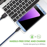 Micro Usb Cable, 3Pack 10Ft Android Charger Cable Long Nylon Braided Sync And Fast Charging Cord Compatible With Samsung Galaxy S7 S6 Edge, Android Smartphones, Tablets And More
