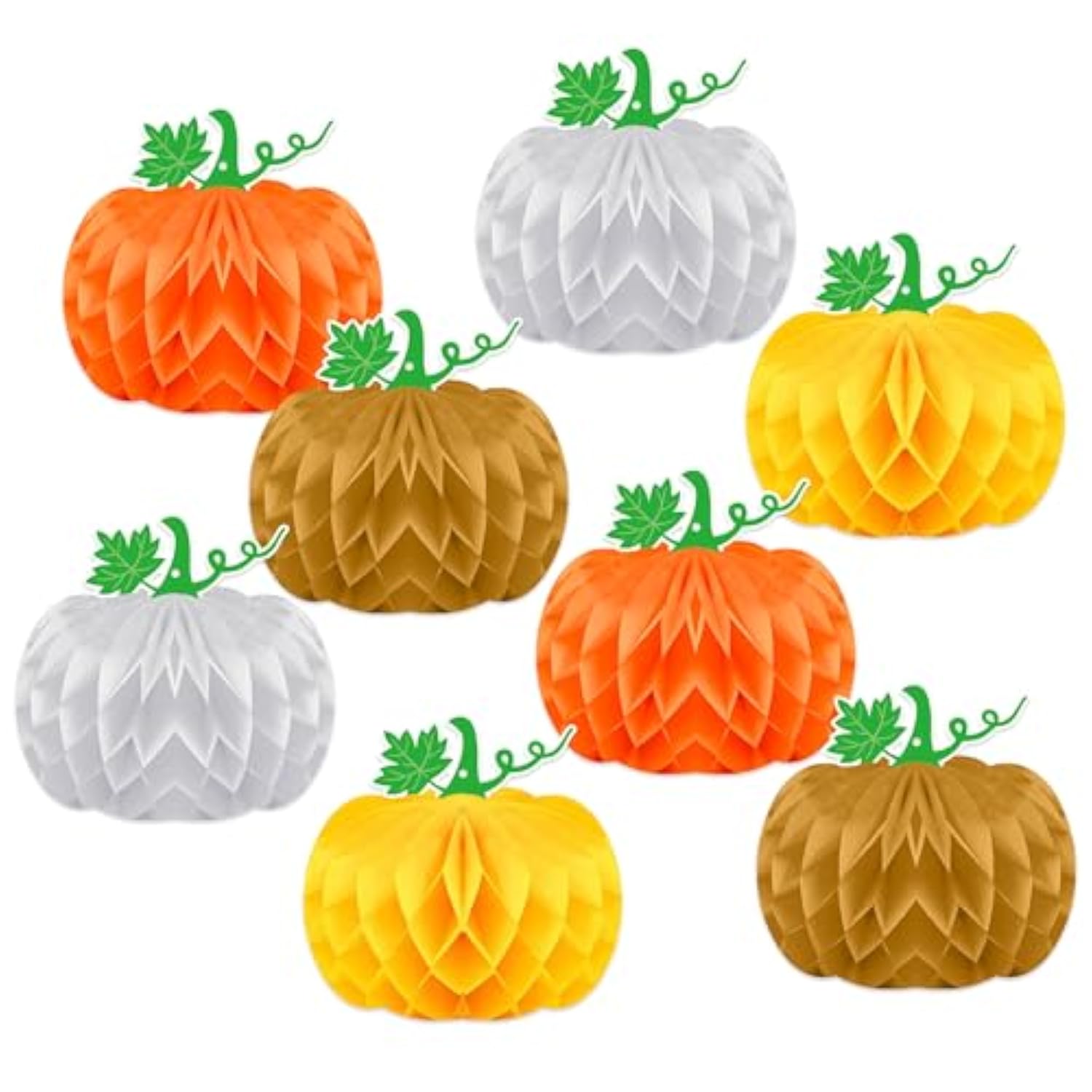 Fall Honeycomb Pumpkin Centerpiece For Table,Ds 10 Inch Thanksgiving Honeycomb Tissue Ball Paper Hanging Pumpkin Decorations For Thanksgiving Friendsgiving Halloween, Little Pumpkin Baby Shower Decor