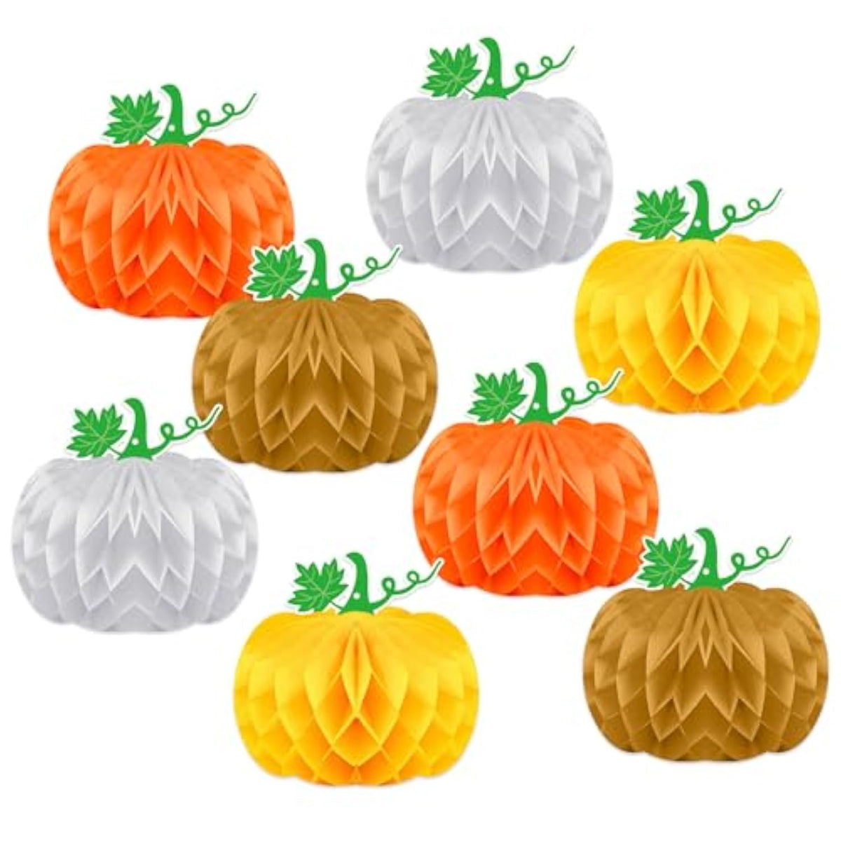 Fall Honeycomb Pumpkin Centerpiece For Table,Ds 10 Inch Thanksgiving Honeycomb Tissue Ball Paper Hanging Pumpkin Decorations For Thanksgiving Friendsgiving Halloween, Little Pumpkin Baby Shower Decor
