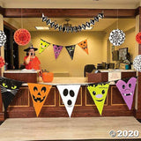 Halloween Character Pennant Banner 24Ft Hanging Decoration for Halloween Party Decor