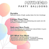 50pcs 12 Inch Black White Gold Latex Confetti Balloons with Ribbon for Party