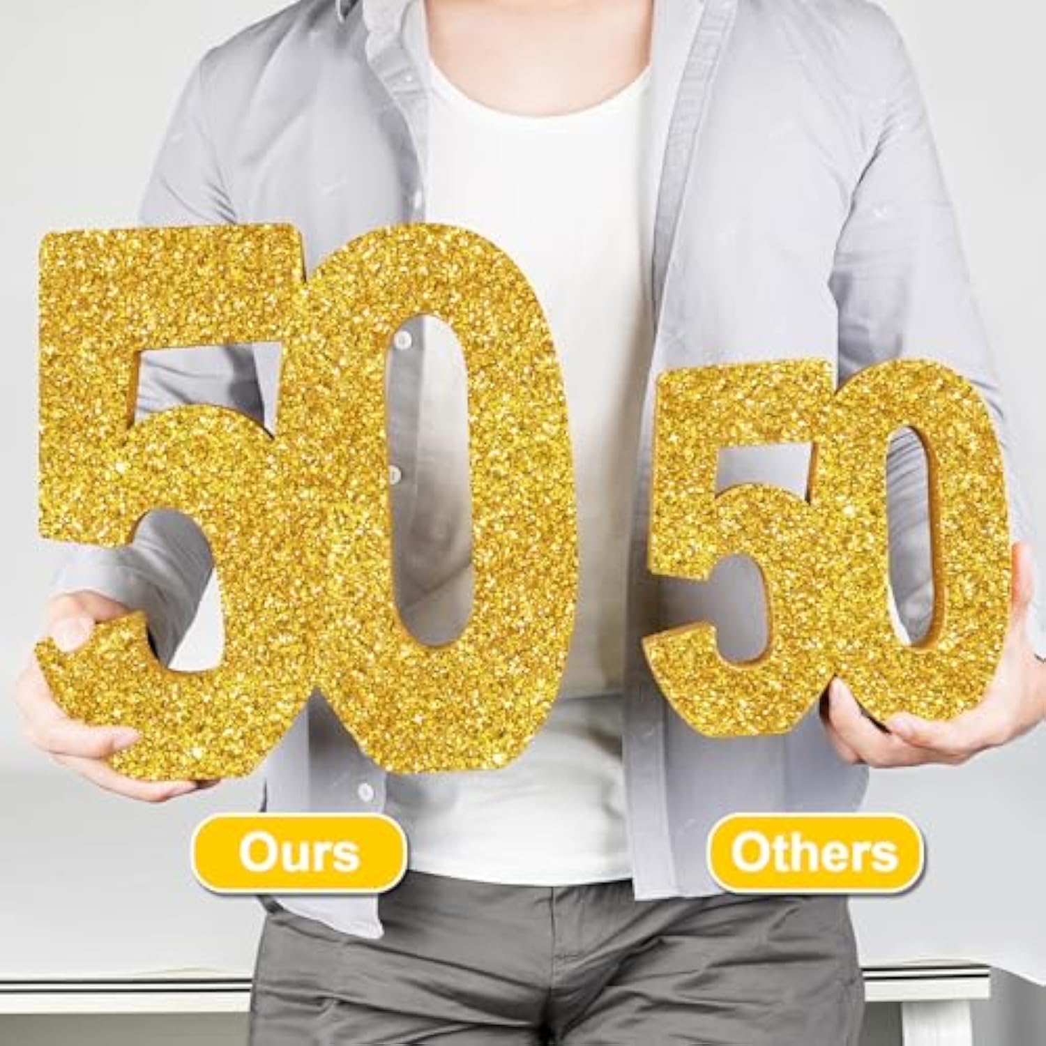 50Th Birthday Party Decorations Anniversary 50Th Centerpiece Table Decorations For Men Women(30 * 30 * 3Cm)