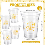 50 Pc 12oz Christmas Plastic Cups Clear Xmas Winter Party Supplies