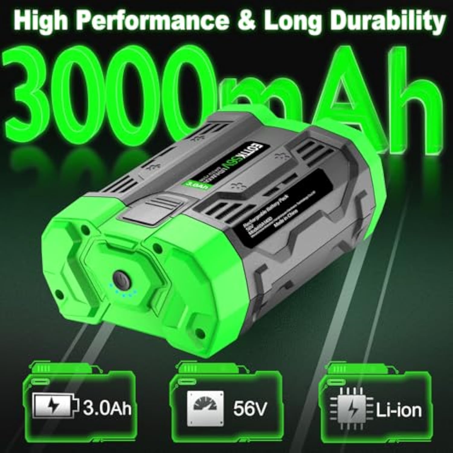 56V 3.0Ah Battery Replacement For Ego Battery T Ba2800 Ba2800T