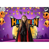 7x5ft Halloween Trick or Treat Backdrop Spooky Castle Pumpkin Ghost Photo Decor
