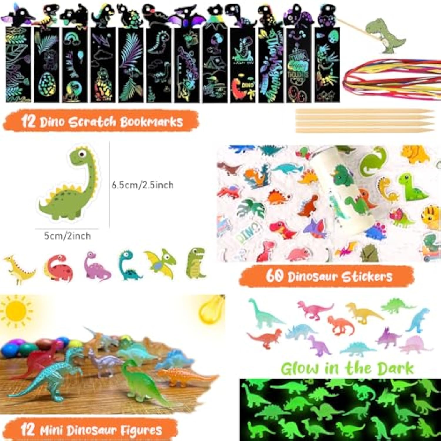 Dinosaur Party Favors For 12 Kids, 10 Styles 204Pcs Dinosaur Birthday Party Supplies, Dinosaur Goodie Bag Stuffers, Dino Birthday Party Favors, Dino Party Favors Gift Bag, Dinosaur Gifts Bags Fillers