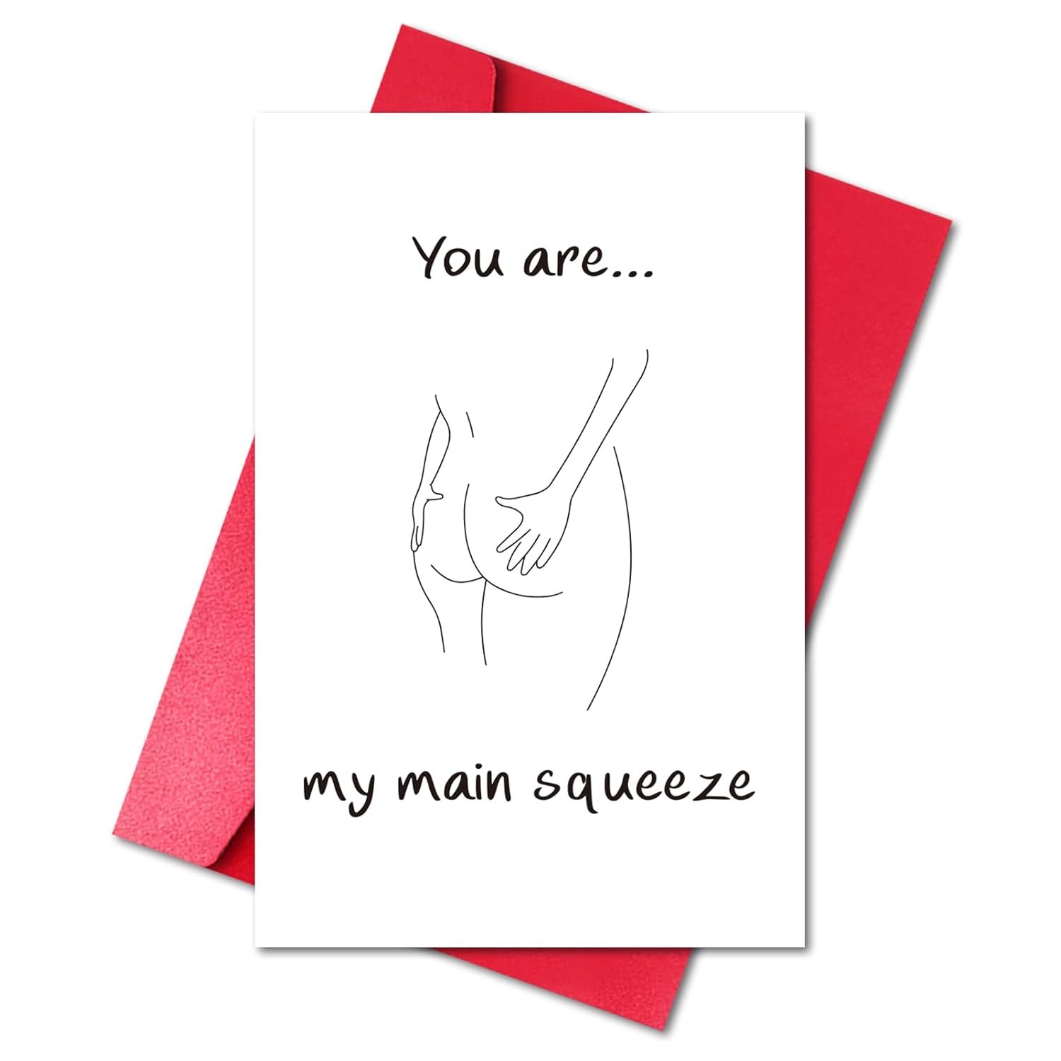 Funny Valentine’S Day Card For Boyfriend Girlfriend, Humorous Valentine’S Day Gift Card For Partner Boo Bae (You Are My Main Squeeze)