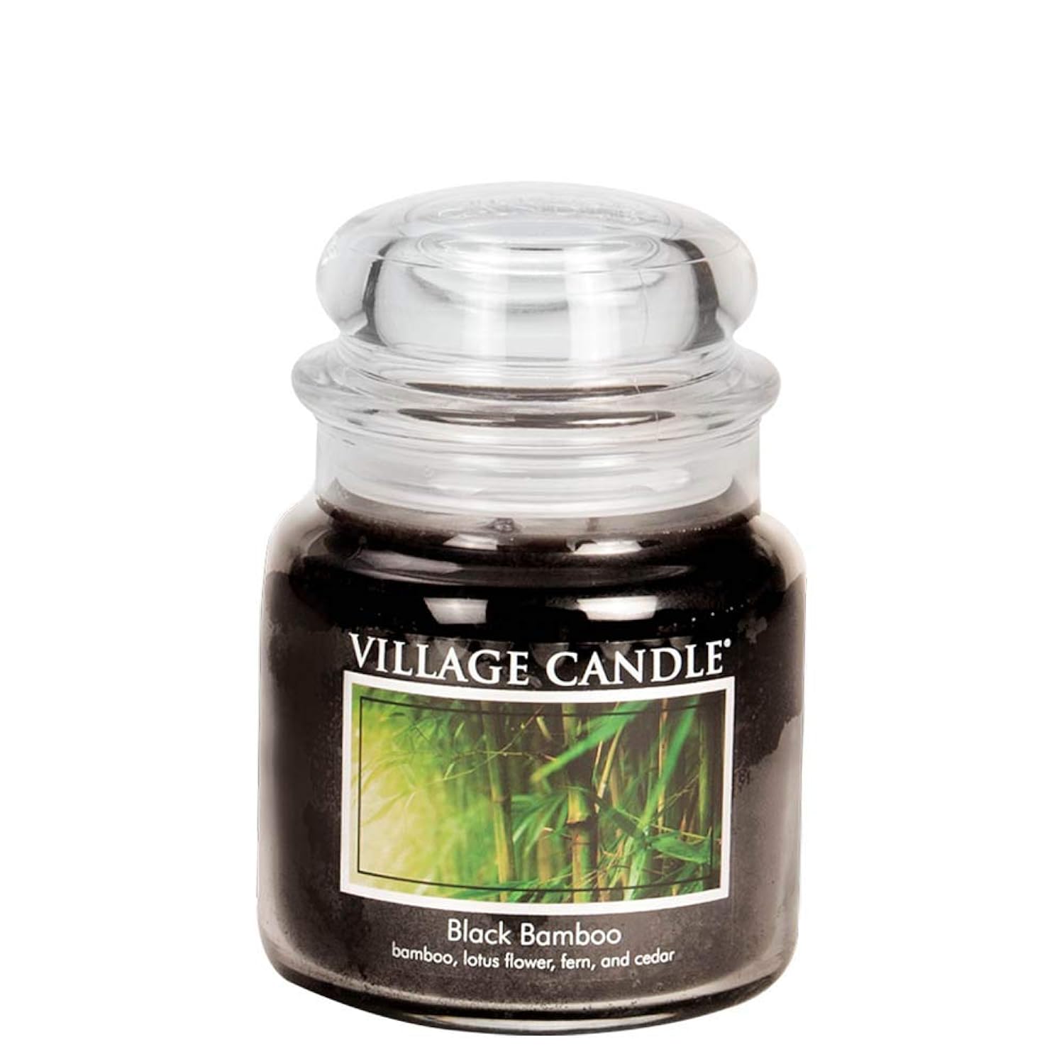 Black Bamboo 16 Oz Glass Jar Scented Candle, Medium