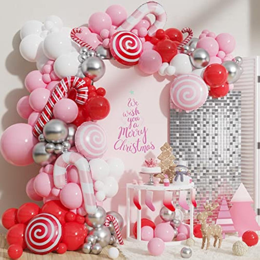 126Pcs Pink Rose Gold White Balloons Garland Arch Kit,With 18Inch 4D R