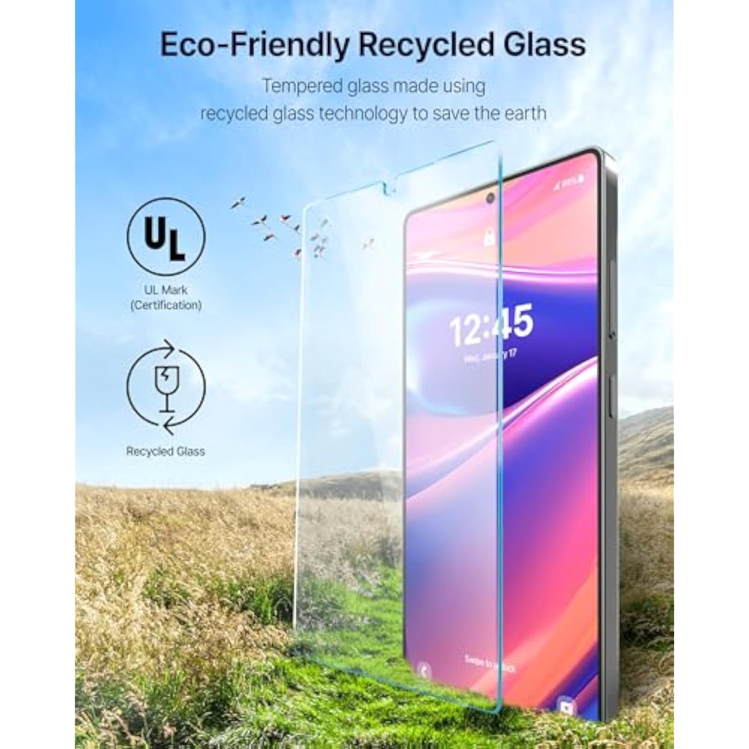 Whitestone For Samsung Galaxy S25 Ultra [Perfect Full Coverage] Tempered Glass Screen Protector With A Technical Patent [2Pack]
