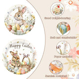 96 Pieces Easter Tableware Set – Bunny Egg Disposable Plates, Napkins and Forks with “Happy Easter” Spring Designs for Holiday Dinners, Parties, and Spring Celebrations – Serves 24