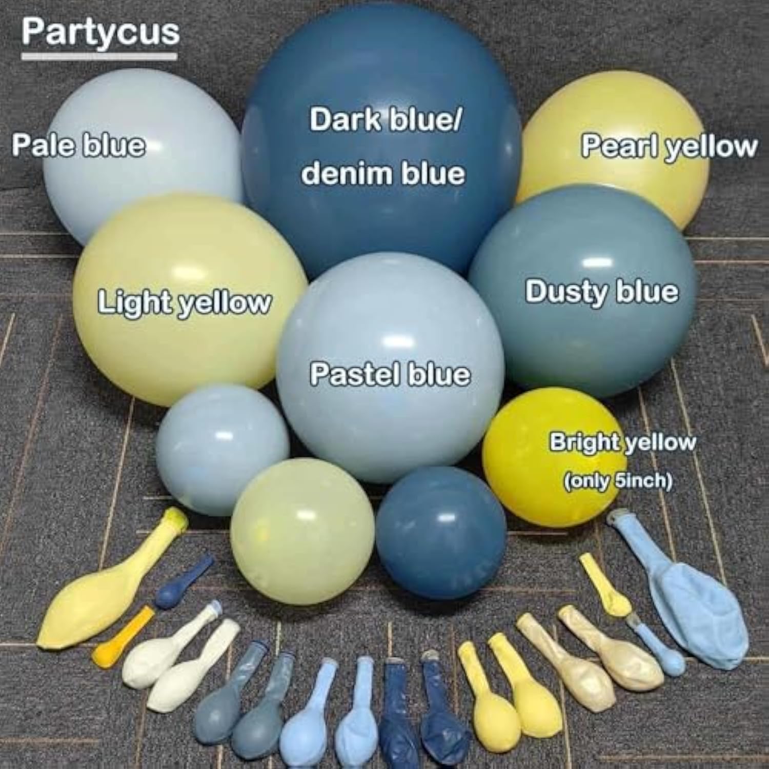 Dusty Blue & Yellow Balloon Arch Kit: Party Garland Decor