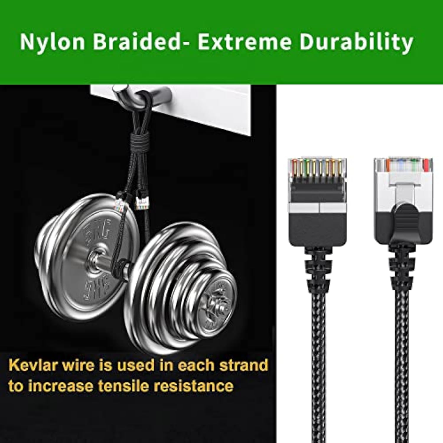 Ultra-Slim Cat6A Cable 6Ft Super Flexible, Thin Cat 6 Ethernet Patch Cable 90