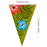 2 Pack Hawaiian Bunting Banners Luau Tropical Bunting 6 Meters For Summer Luau Tiki Beach Party Decorations