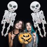 2Pcs 34x62" Scary Skeleton Foil Balloons - Life-Size Skull for Halloween & Haunted House