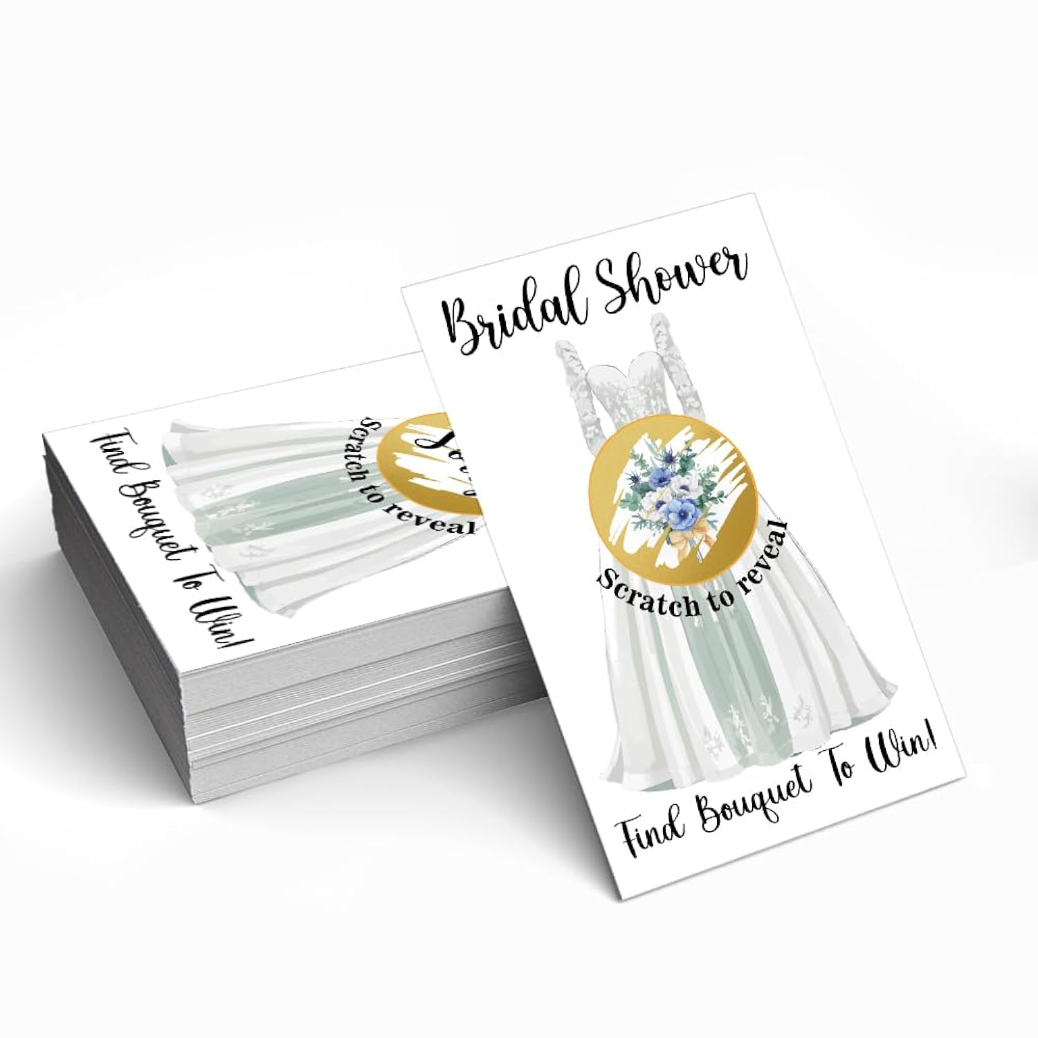 50 Pack Bridal Shower Scratch Off Cards, Find Bouquet Scratch Cards For Lottery Games Group Games Family Activity, Funny Raffle Tickets For Engagement, Bridal Shower Activity And Idea