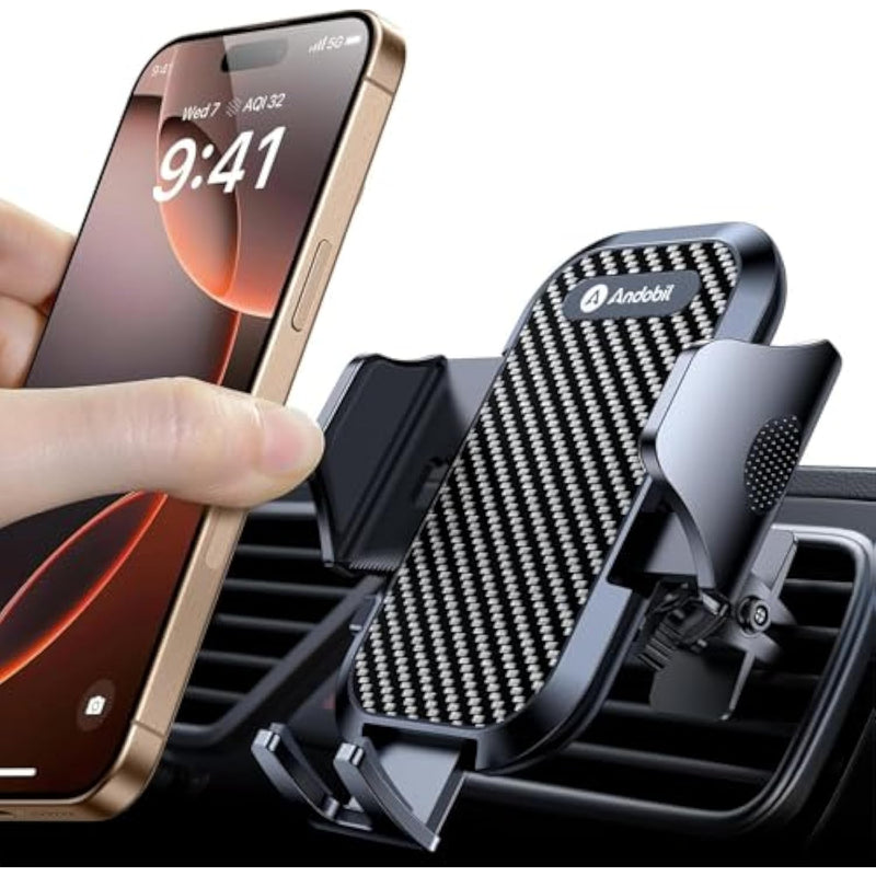 Phone Holders For Your Car - Air Vent Phone Mount, Ultra-Stable Metal Clip With Anti-Shake & 360° Rotation, Universal Car Mount Fit Iphone 16/15/14/13/12 Pro Max/Android/Samsung Galaxy