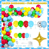 Cartoon Toy Baby Shower Decorations For Boys, Blue Toy Inspired Story It’S A Boy Story Supplies, Backdrop Balloon Garland Banner Tablecloth Cake Topper Tableware Plates Napkins Forks