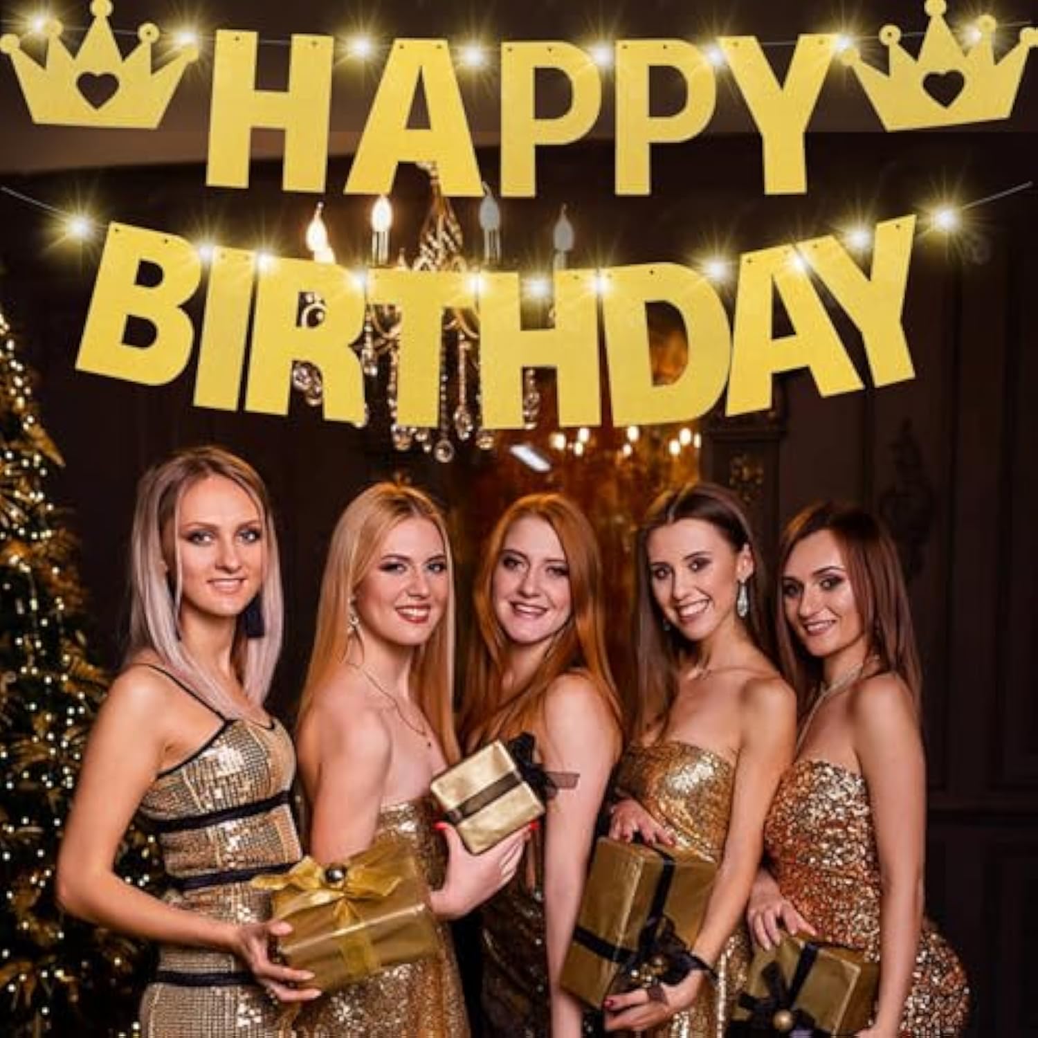 167Pcs Diy Glitter Customizable Banner Kit Custom Banner Happy Birthday Personalized Letter Banners Decor For Christmas Baby Shower Birthday Party Decorations Supplies(Glitter Gold?