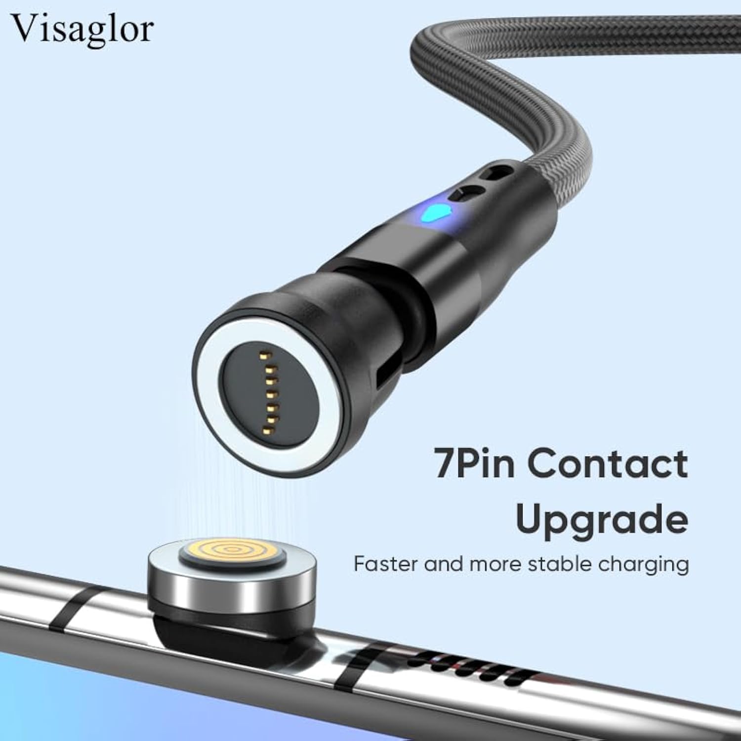 Pd 60W Usb C Magnetic Charging Cable 2Pack/ 6.6Ft, 3A Fast Charging Data Trans