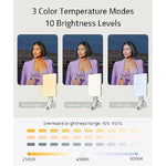 Selfie Light, 60 Led High Power Rechargeable Clip Light With Soft Diffuser, Cri 95+, Adjusted 3 Light Modes For Phone, Iphone, Ipad, Laptop, Video Light For Makeup, Tiktok, Live Stream, Vlog