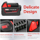 18V 6.0Ah Battery Rapid Charger Station Combo Kit - Replacement For Milwaukee M12-18 Power Tool Battery & Charger 4811-1862 4811-1852 4811-1840 4811-1830 4811-1811 4811-1815 4811-1820 4811-1841