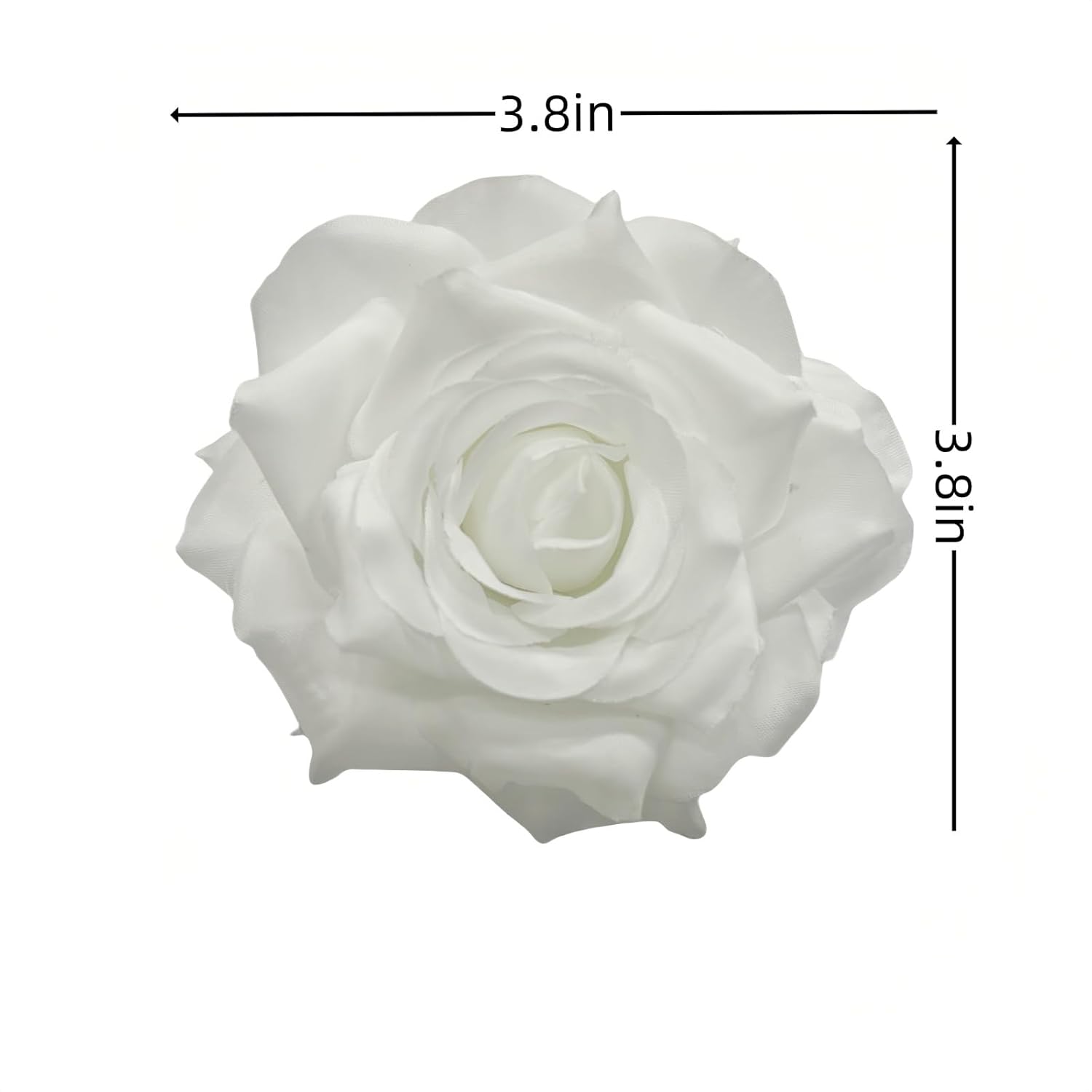 Fake Flower Heads For Craft,3.8" White Rose Heads Artificial Flowers,36 Pcs Silk Rose Forwedding Decoration Party Home Decor,Diy Crafts(White, 3.8)