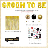 Bachelor Party Decorations For Men, Groom To Be Sash Balloons, Black A
