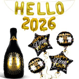 Hello 2026 Gold Balloon Set 40in Happy New Year Party Decorations