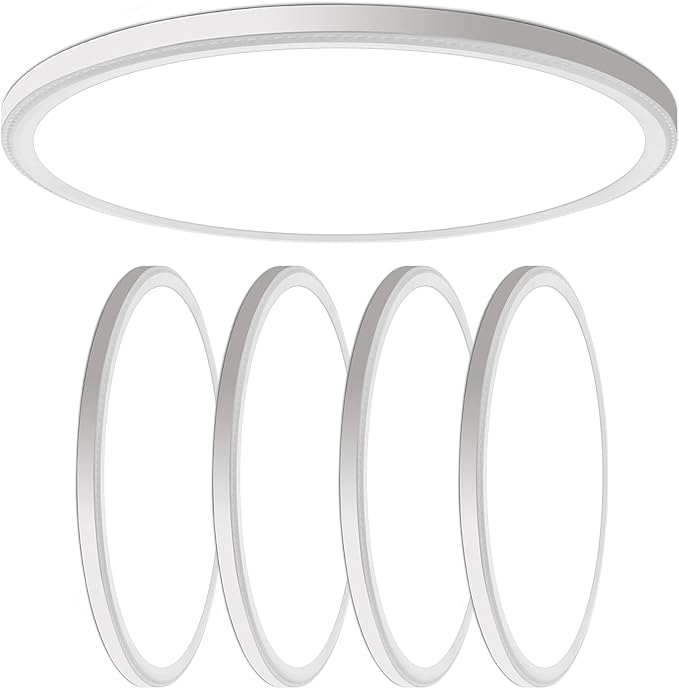 4 Pack 16 Inch Super Slim LED Ceiling Lights 4700LM 5000K Flush Mount Fixtures