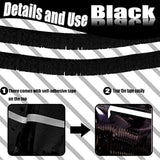 6 Pack 10 Feet Foil Fringe Garland Metallic Tinsel Streamers Banner Wall Hanging Curtain Backdrop Banner For Parade Floats, Thanksgiving, Christmas, Birthday, Halloween Party Decorations(Black)