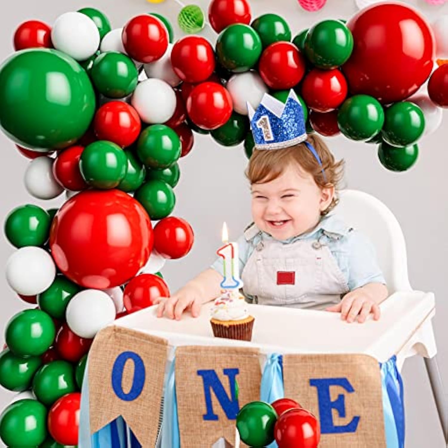 Red Green And White Balloon Garland For Birthday Baby Shower Wedding Graduation Christmas Party Decoration