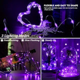 12 Pack Led Fairy Lights Battery Operated, Mini String Lights Waterproof 7Ft 20 Led Firefly Starry Lights For Wedding Party Bedroom Garden Christmas Decoration Purple