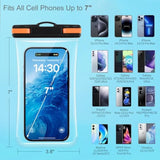 2 Pack Waterproof Phone Pouch [3D Seamless Clear Soft Edges], Waterproof Case For Iphone 15 14 13 Pro Max Plus Galaxy S24 S23 Pixel Up To 7.2" - Ipx8 Dry Bag Beach Cruise Vacation Essentials