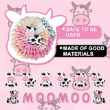 Pink Cow Balloons Garland Arch Kit, 140Pcs Pastel Pink Confetti Cow Print Balloons Moomoo Banners Foil For Western Cowboy Cowgirl Farm Animal Themed Baby Shower Birthday Party Decorations Supplies