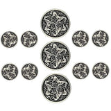Celtic Horses Metal Shank Buttons. Blazer Button Set. 3 Pcs Of 25Mm, 8