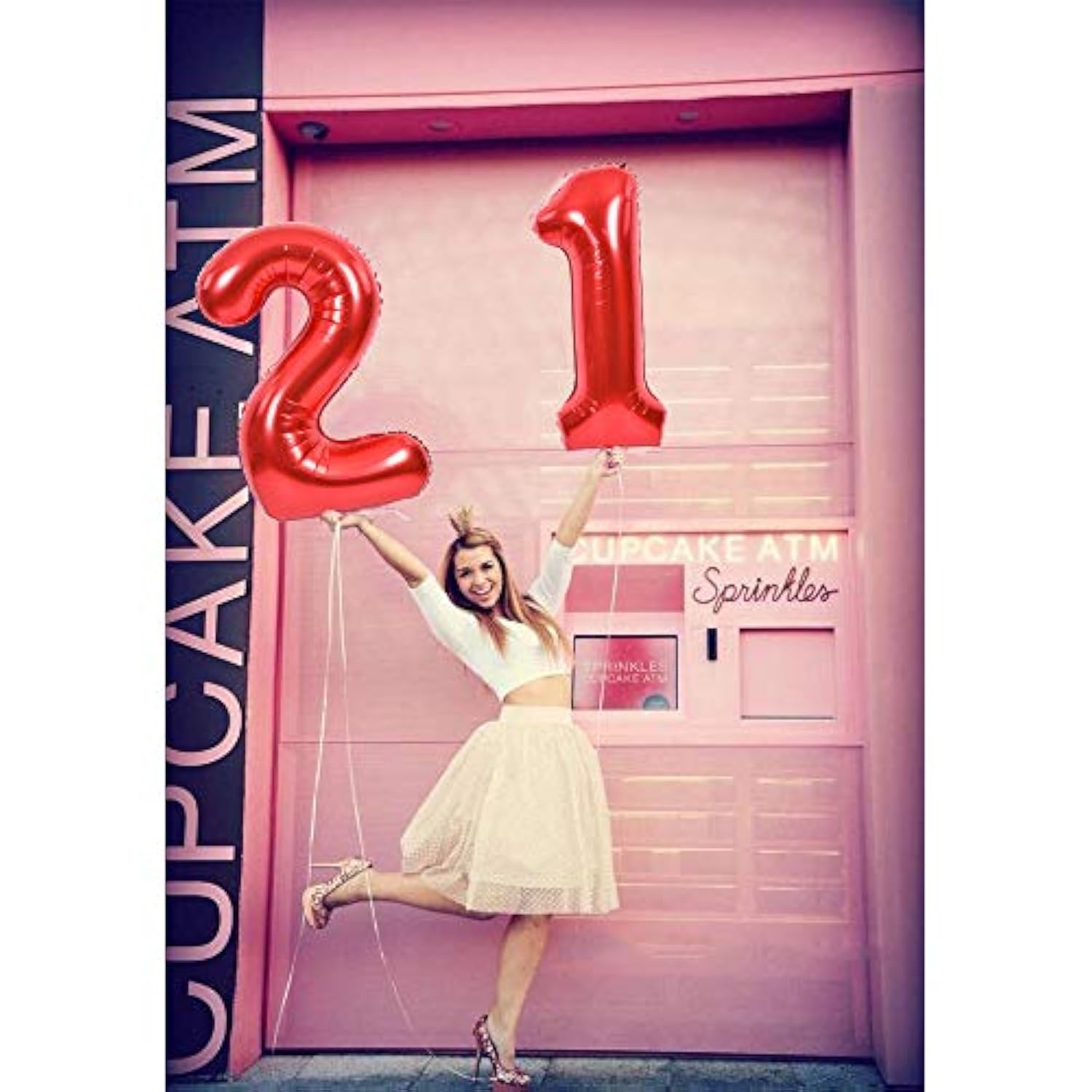 40-Inch Red Number Balloons 0–9 Foil Helium Birthday Party Decorations