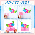 9 Pcs Summer Pool Honeycomb Centerpieces Pool Party Decorations Beach Party Supplies 3D Double Side Watermelon Honeycomb Flamingo Paper Signs For Baby Shower Hawaiian Luau Party Supplies