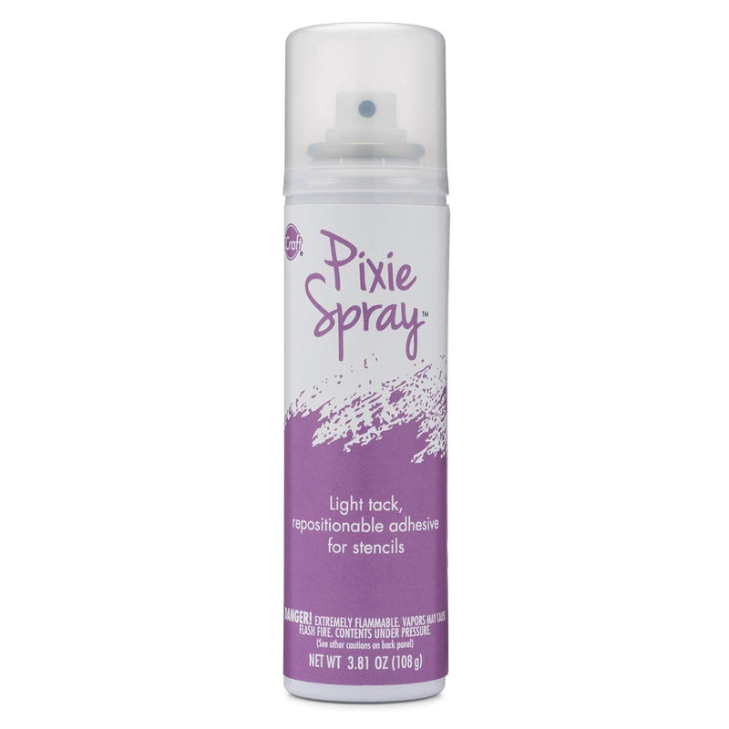 Pixie Spray Stencil Adhesive, Repositionable, Low Tack, 3.81 Ounces