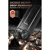 SUPCASE for iPhone 13 Case with Stand & Belt-Clip (Unicorn Beetle Pro), [Built-in Screen Protector] [Military-Grade Drop Protection] Heavy Duty Rugged Kickstand Phone Case for iPhone 13, Black