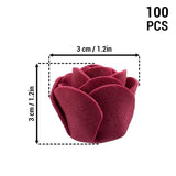 100 Pcs Foam Artificial Burgundy Roses Mini Fake Flowers Mini Artificial Fake Rose Heads Artificial Floral For Diy Bouquets Party Baby Shower Home Decorations Wedding