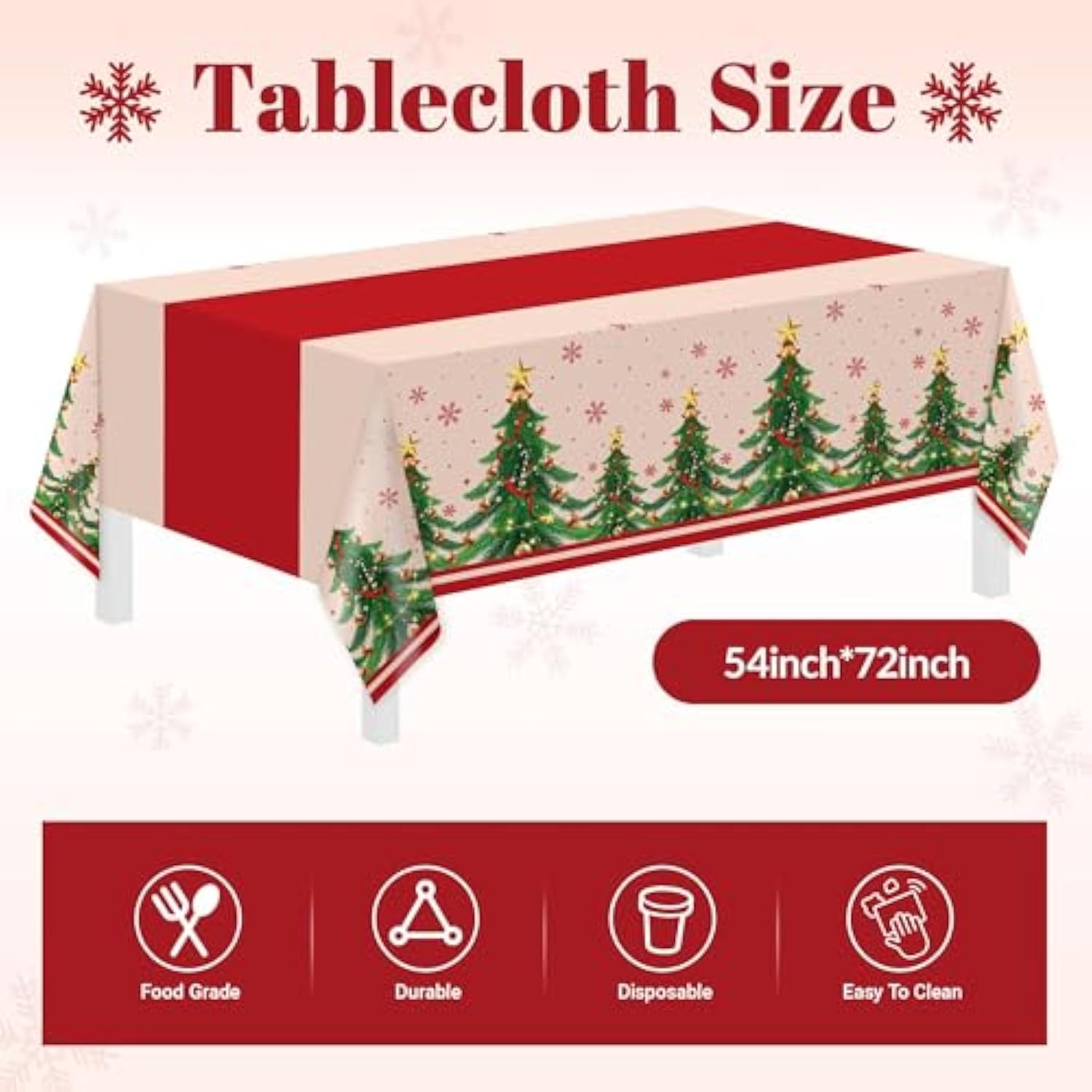 Christmas Party Supplies,102 Pcs Xmas Tree Themed Party Set,Christmas Decoration Dinnerware Set,Disposable Tablecloths Plates Cups Napkins Xmas Tableware For Home,Dinner,Picnic,Holiday,Parties