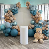 Slate Blue Balloons Happy Birthday Decoration 53Pcs 5Inch/12Inch/18Inch Assorted Sizes Baby Shower Balloons Wedding Anniversary Party Supplies