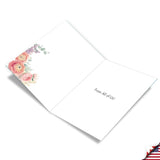 Jumbo Mother'S Day Greeting Card 8.5 X 11 Inch With Envelope (1 Pack) Oversize Jumbo Mom Blooming Calligraphy-Peonies J10349Amdg-Us