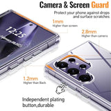 For Samsung Galaxy S24 Ultra Case Clear, [20X Anti-Yellowing] S24 Ultra Phone Case With [Built-In 4 Airbags][10Ft Grade Protection] [Crystal Transparent Slim] Case (Clear)