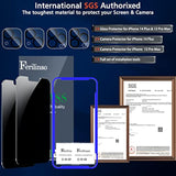 For Iphone 14 Plus Iphone 13 Pro Max Privacy Screen Protector 2 Pack 9H Anti Spy Tempered Glass With 2 Pack Camera Lens Protector Case Friendly Bubble Free Accessories