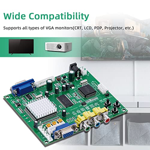 Arcade Game RGB/CGA/EGA to VGA HD Game Video Output Converter Board for Arcade Monitor to CRT LCD PDP Projector